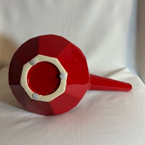 WATERING CAN Red Geometric with Circular Handle and Long Spout - Picture 8 of 10